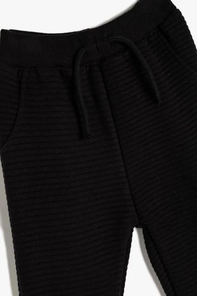 Koton Erkek Bebek Basic Eşofman Altı Dokulu Beli Bağlamalı - 3