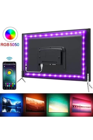 5M RGB LED Şerit Işık – Müzik ve Ses Senkronizasyonu,Bluetooth, Telefon Kontrolü, Zamanlayıcı - 2