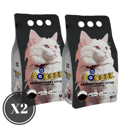BONCUK AKTİF KARBONLU 10L X 2 ADET KEDİ KUMU