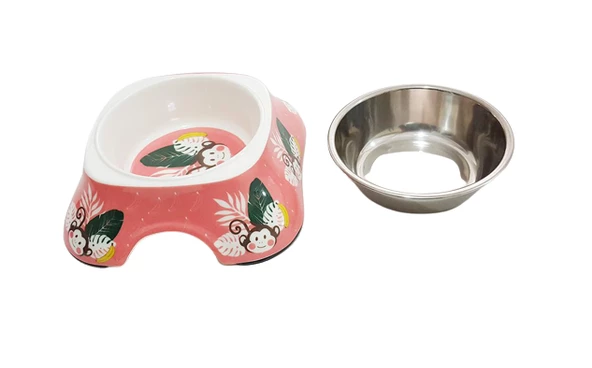 Bobo Kedi Köpek Melamin Mama Su Kabı BO-3138H(A5) 150 ML Maymun - 2