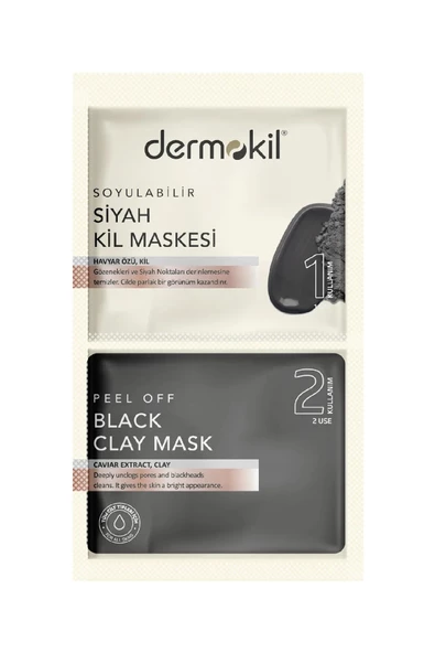 Dermokil Soyulabilir Siyah Maske 2* 7.5 ml