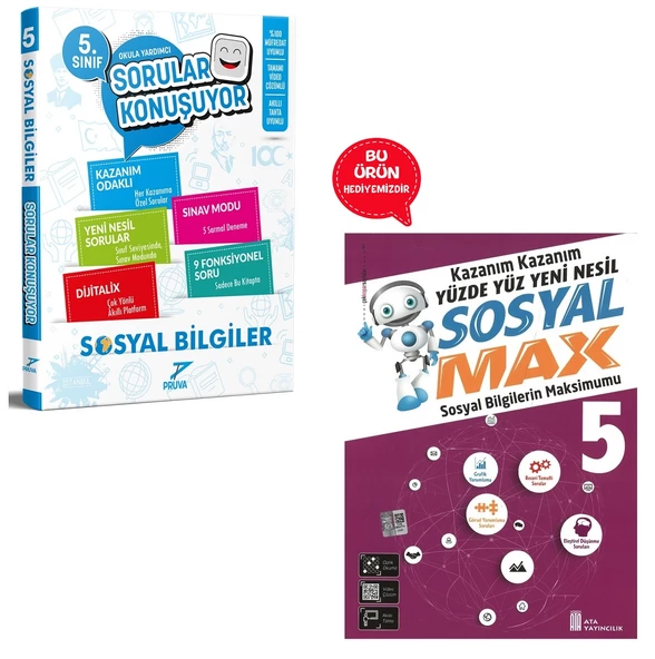 5.Sınıf Pruva Sosyal Bilgiler Soru Bankası (Hediyeli)