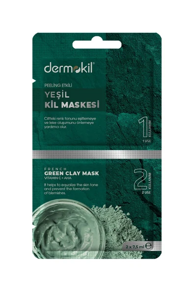 Dermokil Peeling Etkili Yeşil Kil Maske 15ml