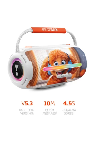 Powerway Beatbox Animals Köpek Led Işıklı Ses Bombası Usb Sd Aux Bluetooth Hoparlör 20W - 3