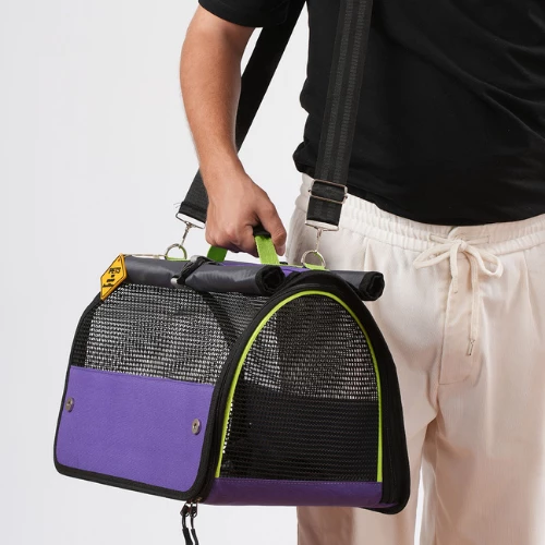 Yıkanabilir Plastik Fileli Kedi Köpek Taşıma Çantası Flybag Model - Resim 7