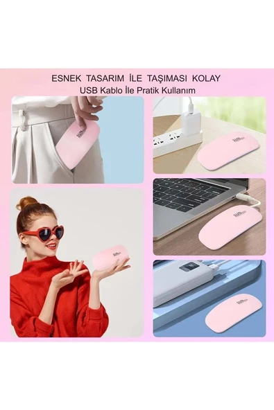 Profesyonel 6W UV LED Tırnak Kurutma Lambası Hızlı Kuruma Akıllı Sensör Çoklu Zaman Ayarı 6 Led - 5