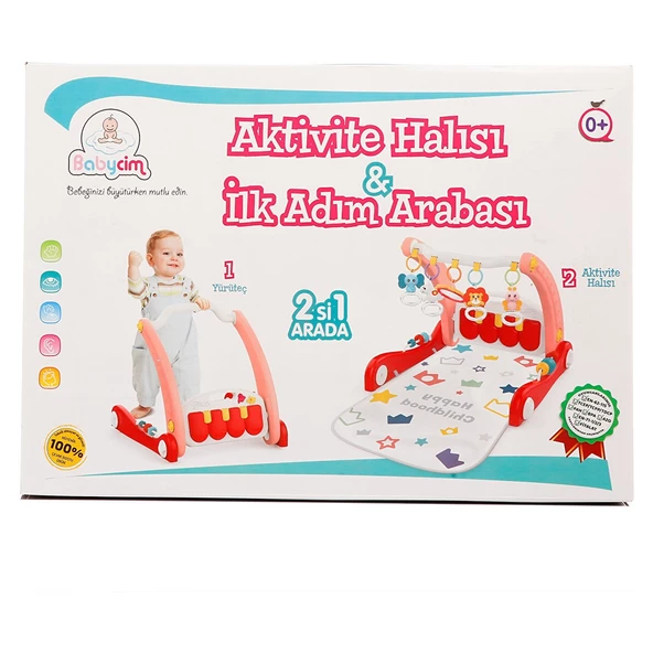 BİRLİK BABYCİM AKTİVİTE HALISI İLK ARABAM 2'Lİ SET PEMBE