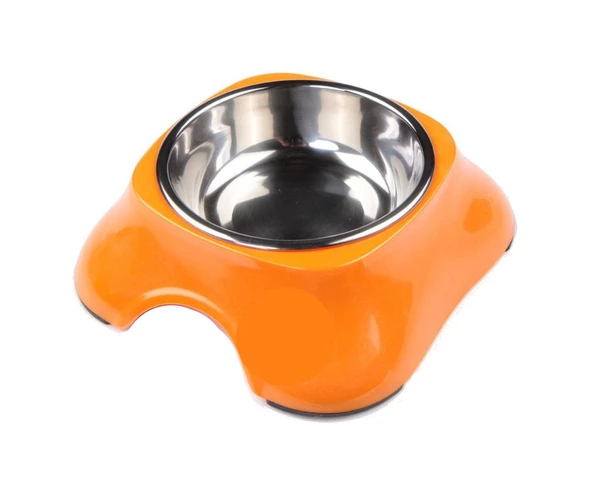 Bobo Melamin Kedi Köpek Mama Su Kabı BO-3138A5 150 ML Turuncu ürün görseli