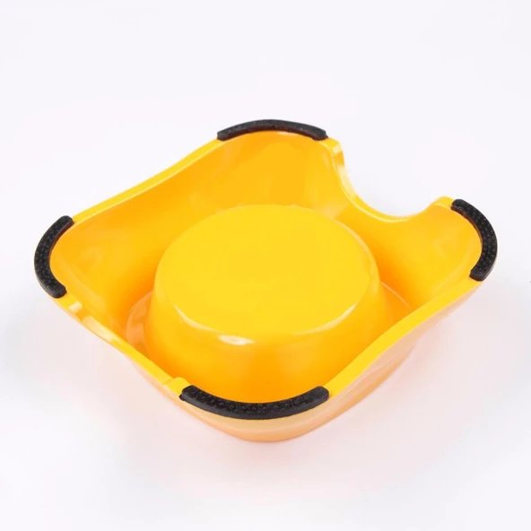 Bobo Melamin Kedi Köpek Mama Su Kabı BO-3138A5 150 ML Sarı - 3