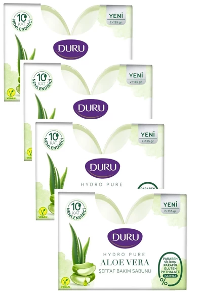 Duru Hydro Pure Aloe Vera Şeffaf Duş Bakım Sabunu 8 Adet