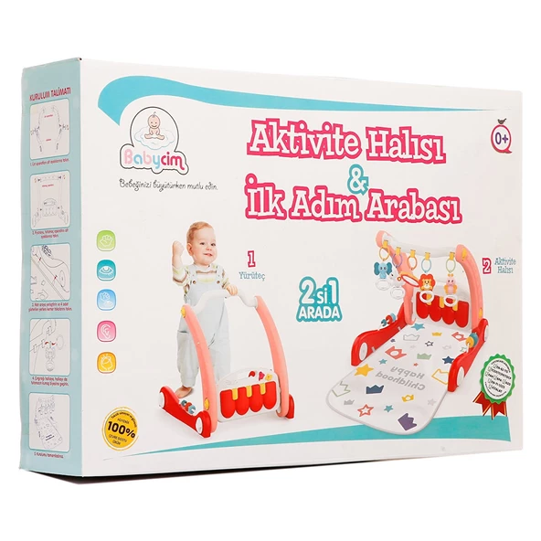 BİRLİK BABYCİM AKTİVİTE HALISI İLK ARABAM 2'Lİ SET PEMBE - 2