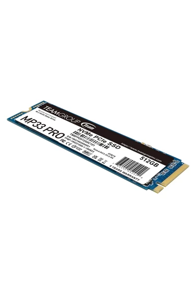 Team MP33 Pro 512B 2400MB/s - 2000MB/s Gen3x4 PCI-e NVMe M.2 2280 TM8FPD512G0C101 - 3