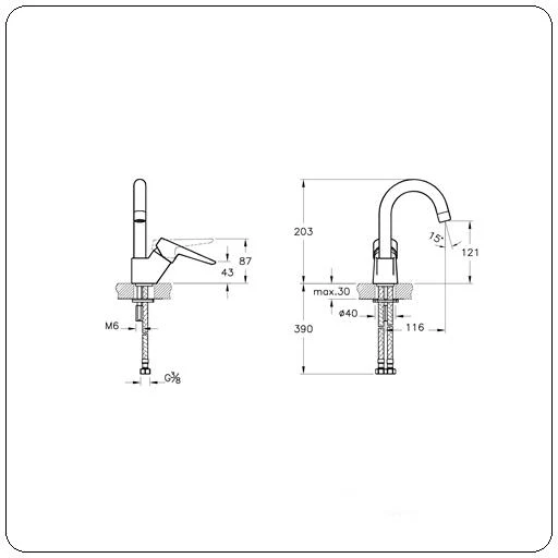 SOLİD S KUĞU LAVABO BATARYASI A42442 - 2