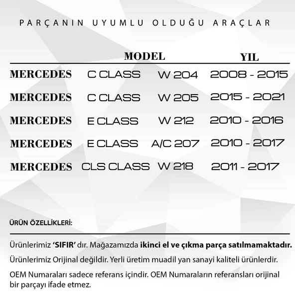 Mercedes C Clas W204,W205,W212,W218 için Sunroof Düğmesi(SİYAH) - 2