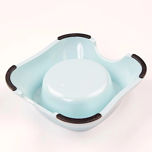 Bobo Melamin Kedi Köpek Mama Su Kabı BO-3138A5 150 ML Mavi - Resim 3