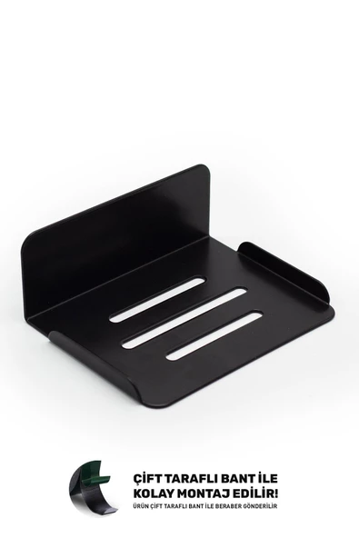 Metal Çok Fonksiyonlu Sabunluk Paslanmaz Siyah El Sabunluğu - 2