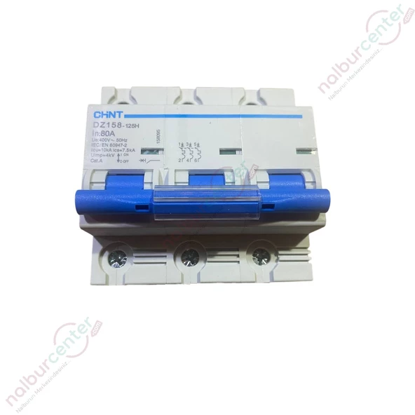 Chint DZ158-125H 3X80A C Tipi Otomatik Sigorta 10kA 158095