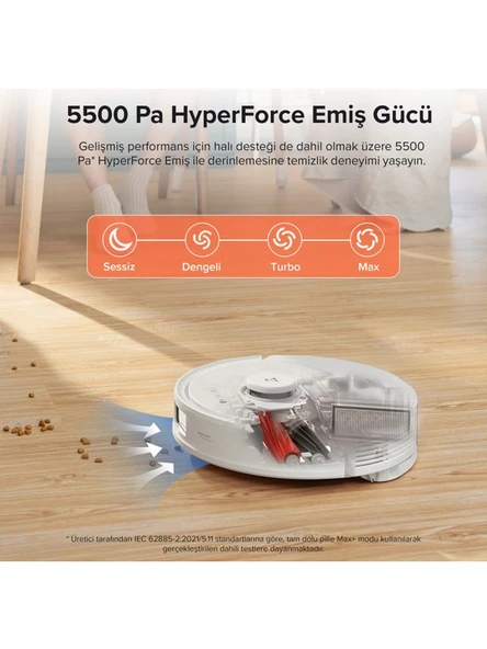 Roborock Q8 Max Plus Çöp Istasyonlu Akıllı Robot Süpürge Beyaz - 2