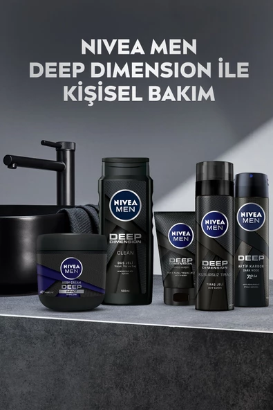Nivea Men Erkek Sprey Deodorant Deep Dimension 48 Saat Anti-perspirant Koruma 150ml x 5 Adet - 4