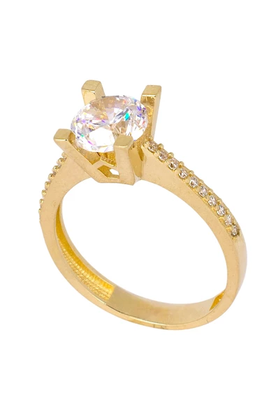 Cigold Tektaş Yüzük 14 Ayar Altın 2,71 Gr OA-K21101028870 - 3