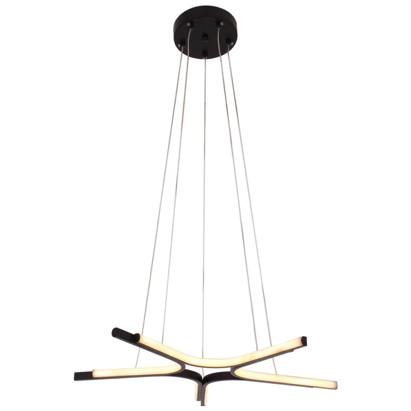 Apliqa Simon Mat Siyah Boyalı 50 Watt Led 300K Salon Oturma Odası Genç Odası Ledli Avize - Resim 2