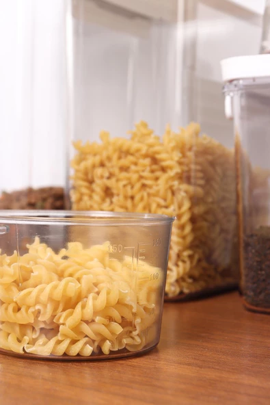 3 Lü Sızdırmaz Depolama Erzak Bakliyat Saklama Kabı- Ölçekli Düzenleyici - 3