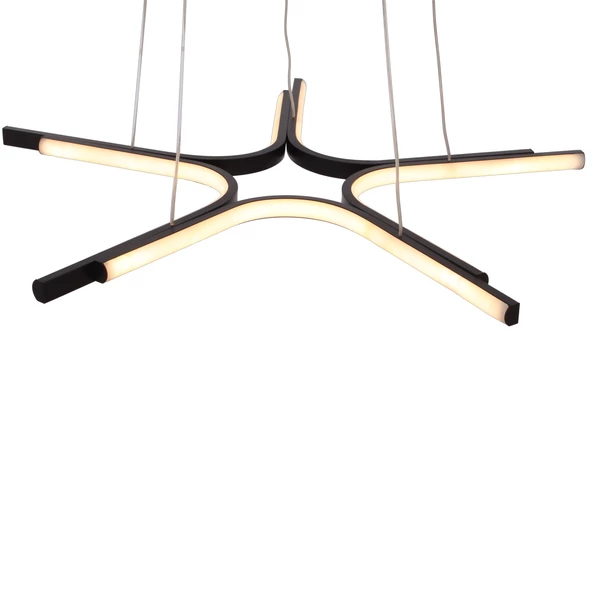 Apliqa Simon Mat Siyah Boyalı 50 Watt Led 300K Salon Oturma Odası Genç Odası Ledli Avize - Resim 3