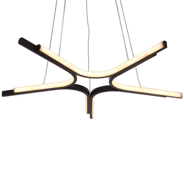 Apliqa Simon Mat Siyah Boyalı 50 Watt Led 300K Salon Oturma Odası Genç Odası Ledli Avize - Resim 4