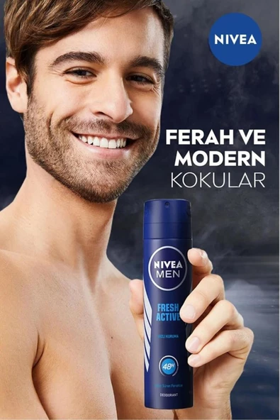 Nivea Fresh Active Erkek Deodorant 150 ml X5 - 4