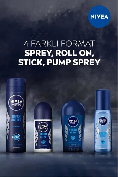 Nivea Fresh Active Erkek Deodorant 150 ml X5 - 5
