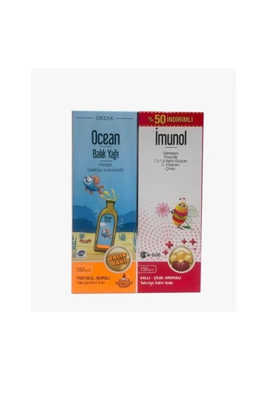 Ocean Balık Yağı Portakal Aromalı Imunol Şurup - 2