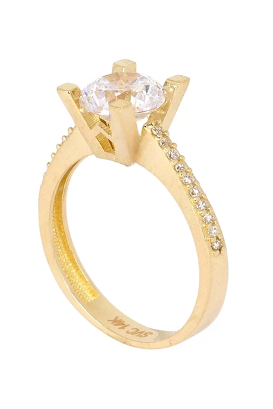 Cigold Tektaş Yüzük 14 Ayar Altın 2,71 Gr OA-K21101028870