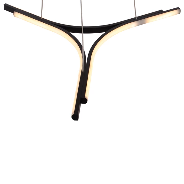 Apliqa Simon Mat Siyah Boyalı 30 Watt Led 300K Salon Oturma Odası Genç Odası Ledli Avize - Resim 4