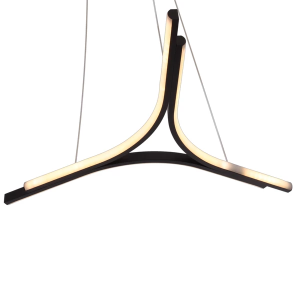 Apliqa Simon Mat Siyah Boyalı 30 Watt Led 300K Salon Oturma Odası Genç Odası Ledli Avize - Resim 3