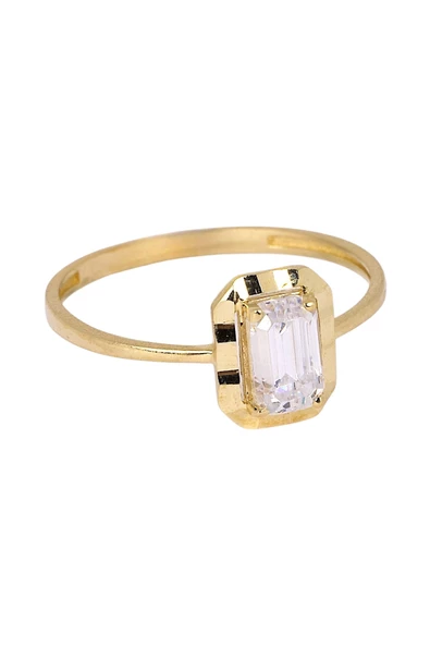 Cigold Tektaş Yüzük 14 Ayar Altın 1,04 Gr OA-K21401028869 - 3