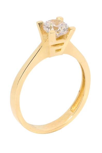 Cigold Tektaş Yüzük 14 Ayar Altın 2,63 Gr OA-K21501028867 - 3