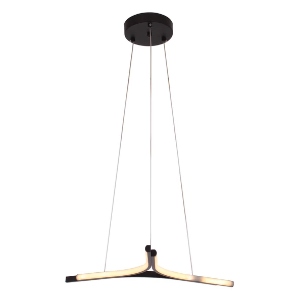 Apliqa Simon Mat Siyah Boyalı 30 Watt Led 300K Salon Oturma Odası Genç Odası Ledli Avize - Resim 2