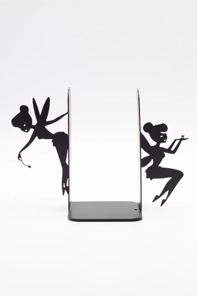 Kitap Tutucu Perili Metal Kitap Tutucu Dekoratif Metal Kitap Tutucu 2 Li Kitap Tutucu Siyah - 3