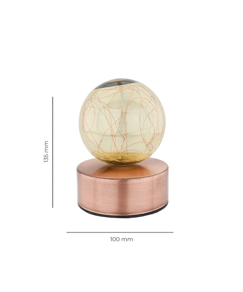 Rose Ambiyans Led Masa Lambası USB Şarjlı - 3