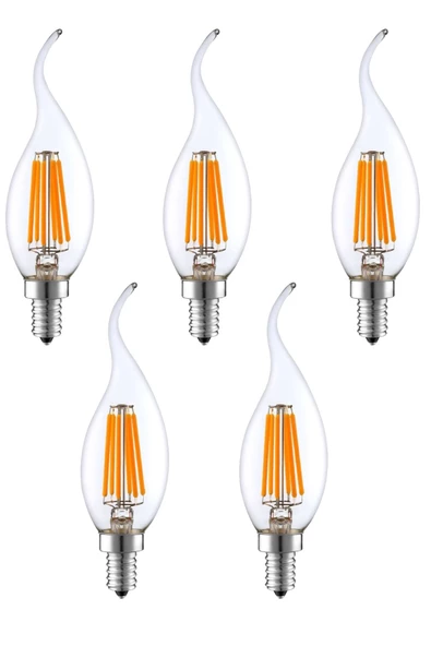 Led Rustik E14 Ampul Kıvrık Uç 6W 3000K Gün Işığı ERD-83