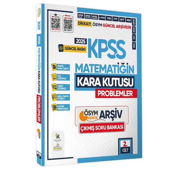 2025 MEB-AGS Matematik Kara Kutu 2. Cilt PROBLEMLER ÖSYM Çıkmış Soru Bankası Video/PDF Çözümlü - 1