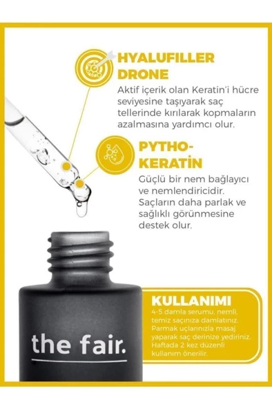 The Fair Drone-Targeted Keratin 50 ml Kırılma Karşıtı Saç Serum - 3
