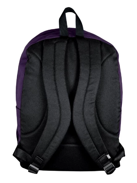 Jacbag Campus-Deri Tabanlı Üç Bölmeli Mor Sırt Çantası (Okul, Günlük, Seyahat) - Resim 5