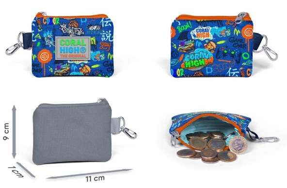 Coral High Saks Grafiti Bozuk Para Cüzdanı - Erkek Çocuk - Resim 2