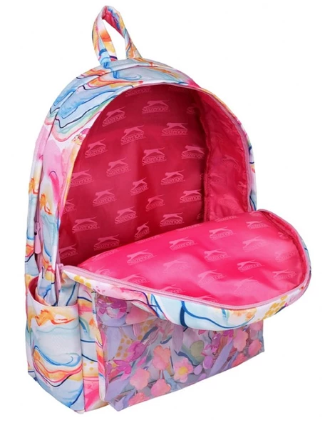 Slazenger Flower PVC Cep Detaylı Üç Bölmeli Okul ve Günlük Sırt Çantası - Kız Çocuk - Resim 3