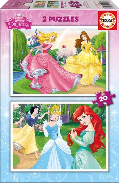 Educa Disney Prensesler 2x20 Parça Puzzle ürün görseli