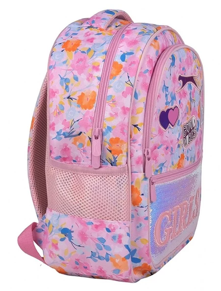 Slazenger Kids Üç Bölmeli Kız Çocuk Pullu İlkokul Sırt Çantası - Pembe - 2