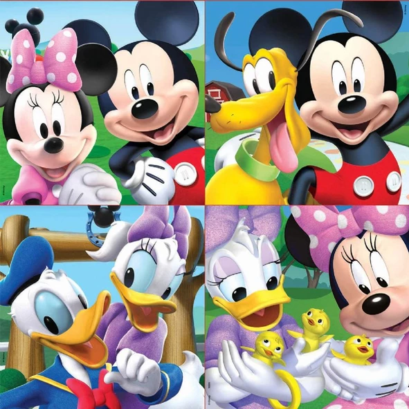 Educa 12+16+20+25 Parça Mickey Mouse Puzzle - Taşıma Çantalı - 2