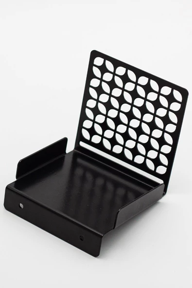 Modern Banyo Tuvalet Peçete Tutucu, Siyah Peçete Askılığı, Metal Peçetelik - 2