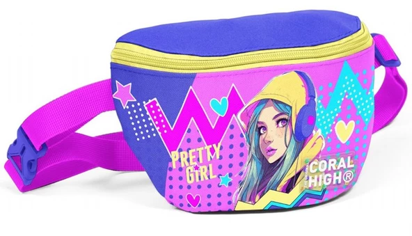 Coral High Lavanta Turkuaz Kulaklıklı Kız Desenli Kız Çocuk Beşli Okul Çanta Seti - İlkokul ve Ortaokul İçin Uygun - Resim 5